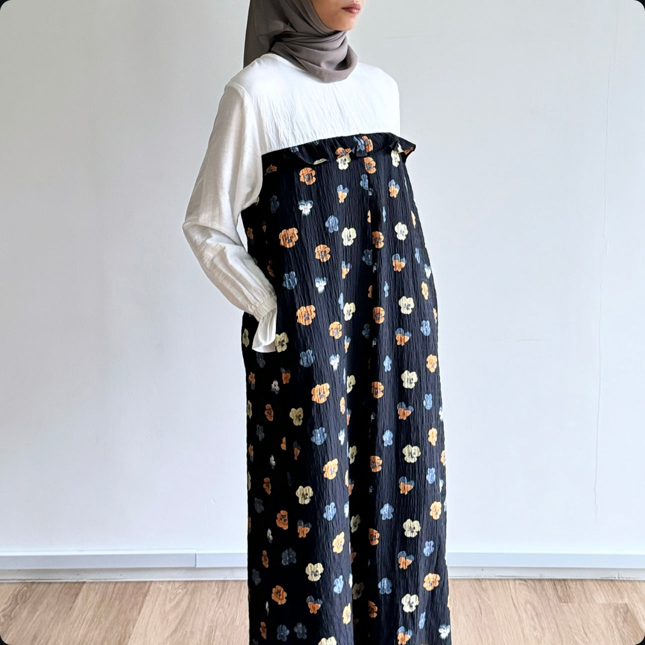 Estella ruffle floral dress
