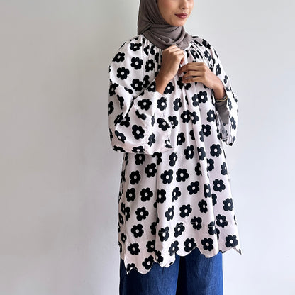 Liora scallop floral blouse