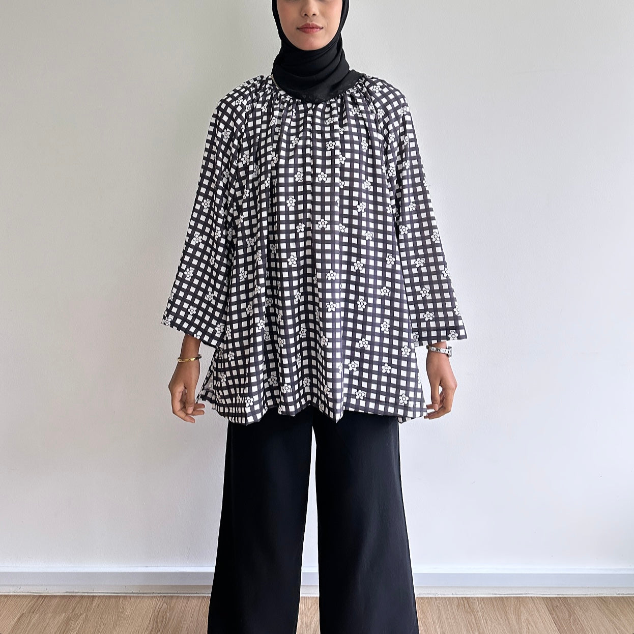 Rika raglan printed blouse