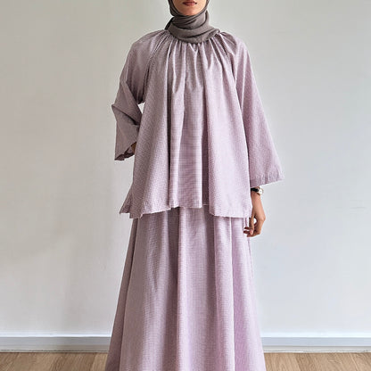 Tania small checkered skirt set