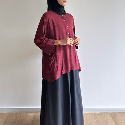 Wren button oversized blouse