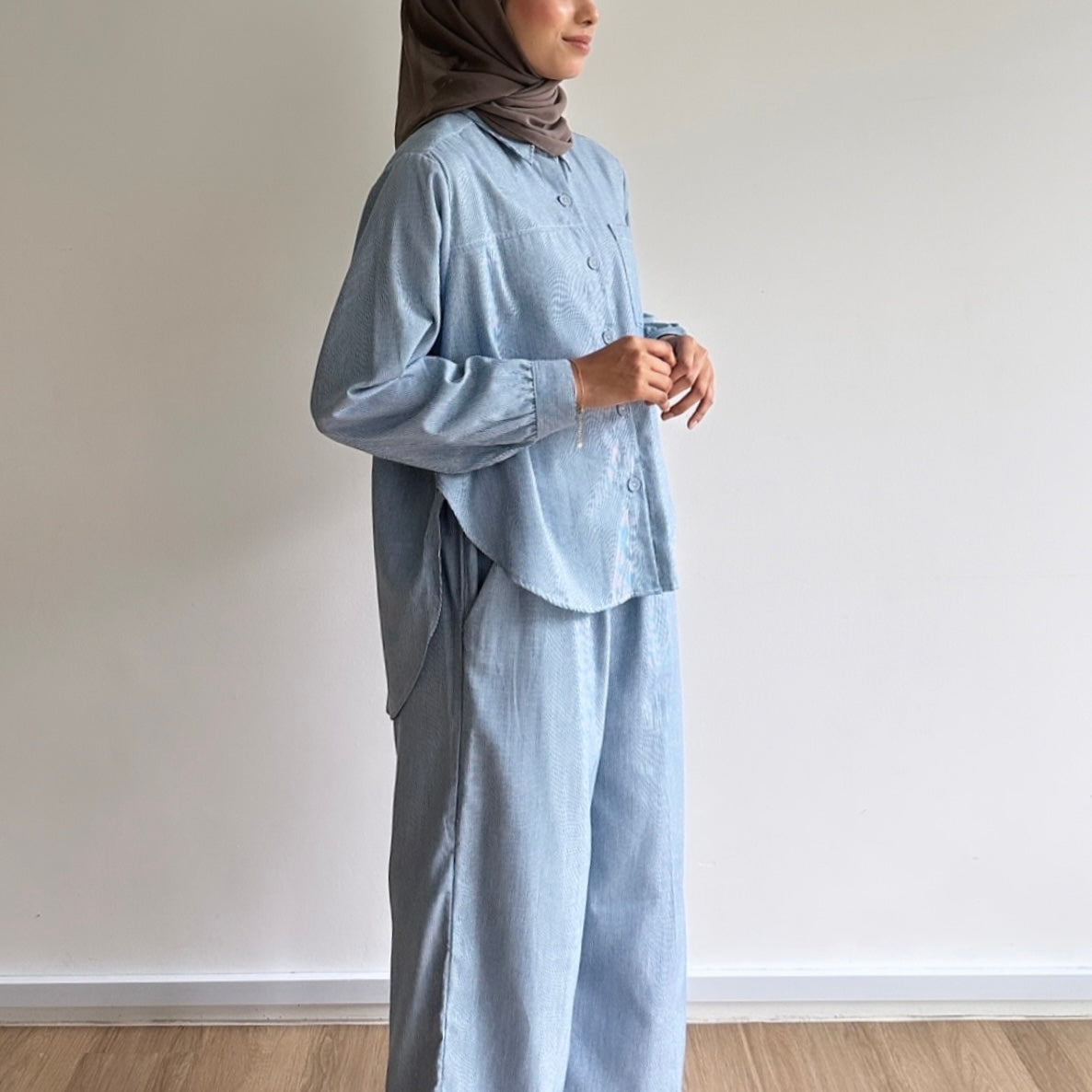 Quinn Striped High-Low Pants set