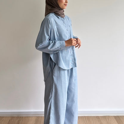 Quinn Striped High-Low Pants set