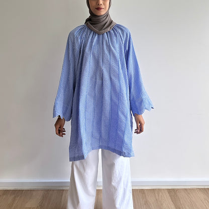 Gina gingham raglan tunic