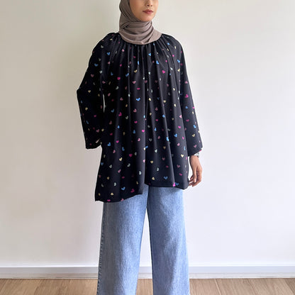 Rika raglan printed blouse