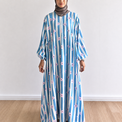 Luna Gathered Floral Maxi Dress