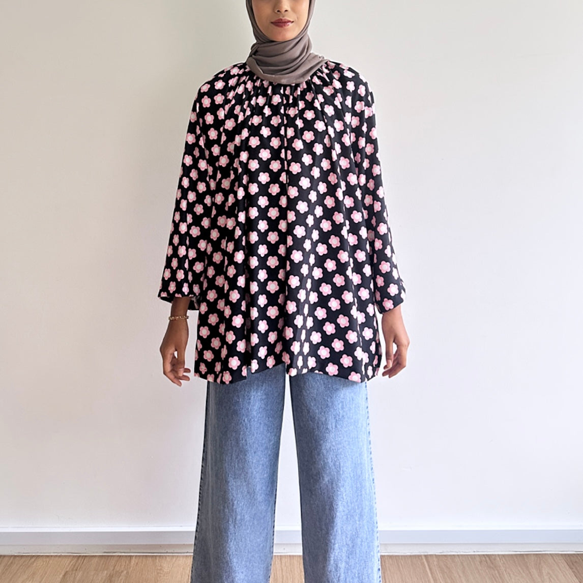 Rika raglan printed blouse