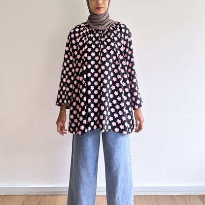 Rika raglan printed blouse