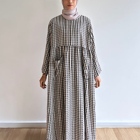 Caryn gingham maxi dress