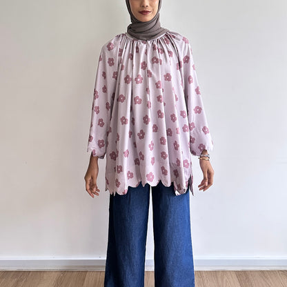 Liora scallop floral blouse