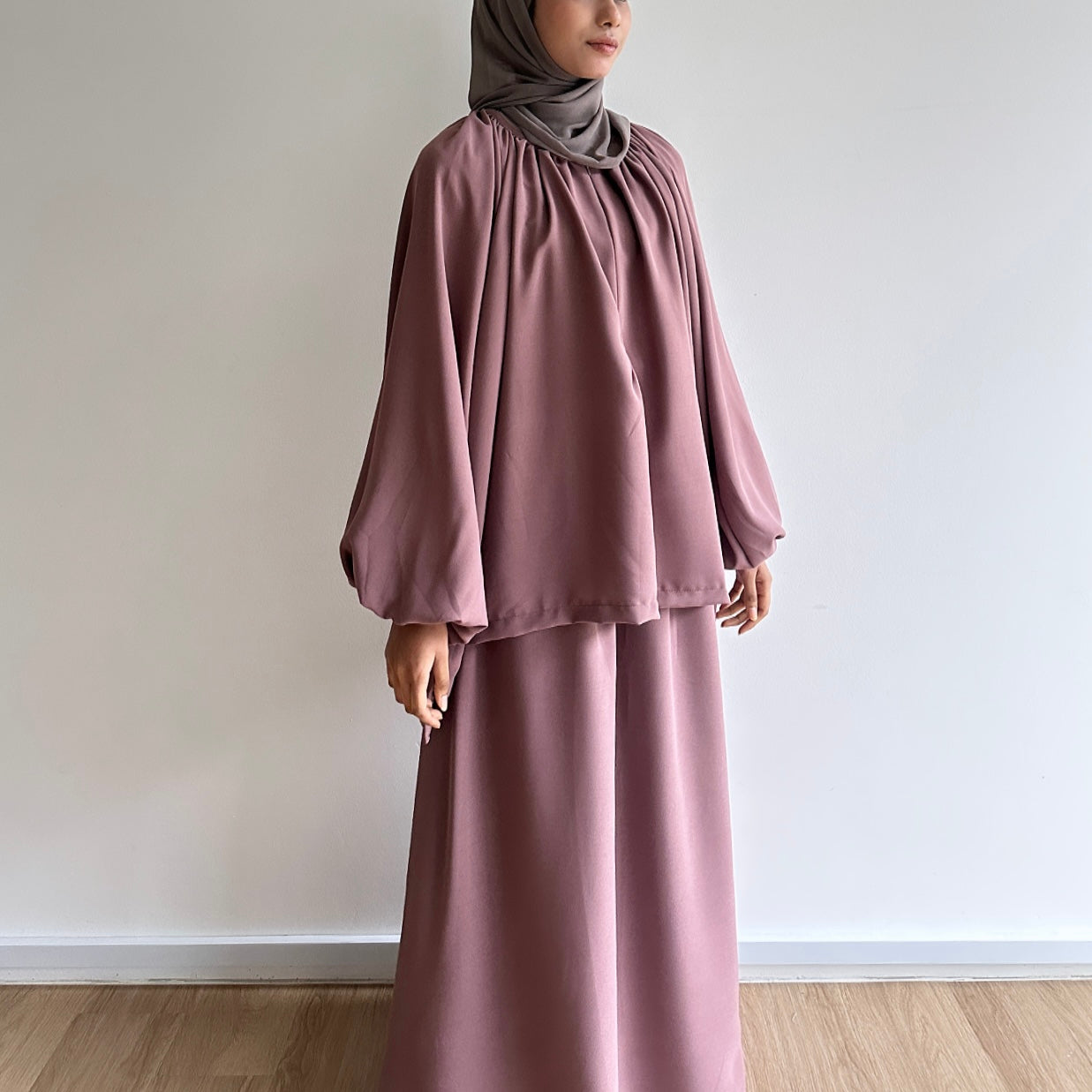Nika puffy sleeve skirt set