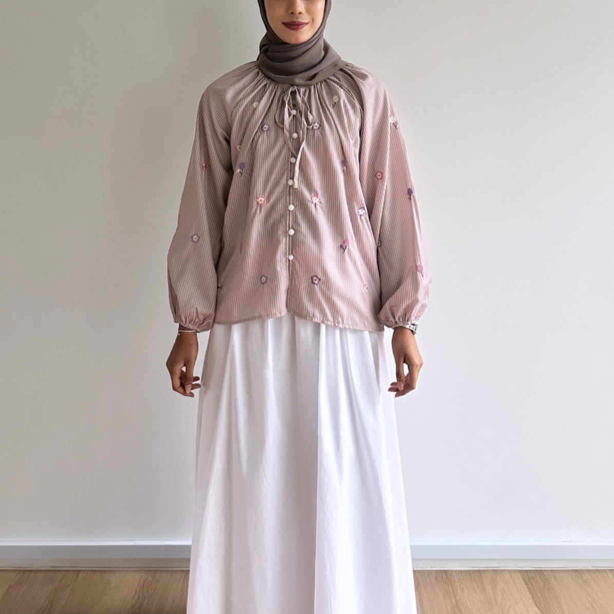 Giana floral embroidered blouse