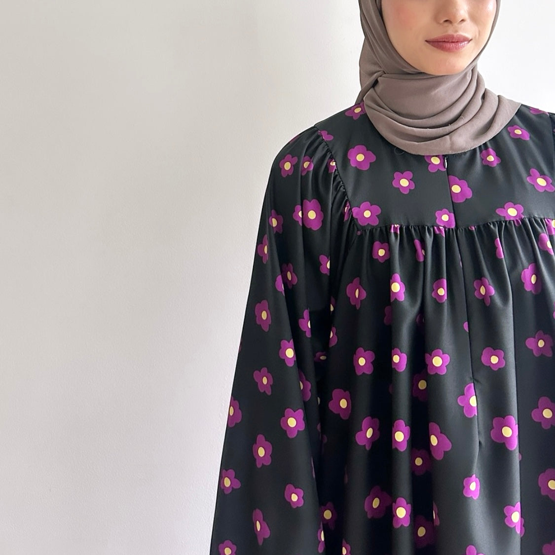 Anna floral puffy sleeve blouse