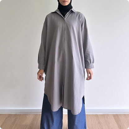 Zia oversized midi shirt