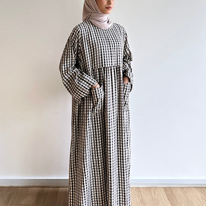 Caryn gingham maxi dress