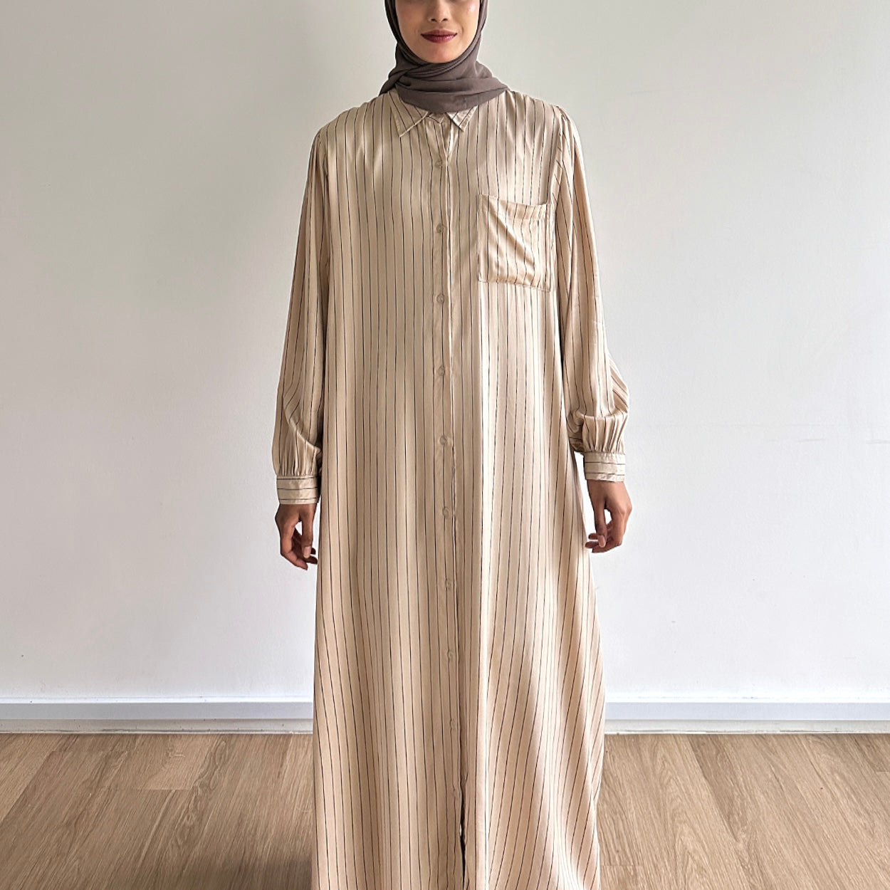 Hazel stripe shirt dress