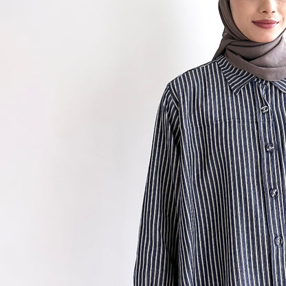 Quinn striped linen skirt set