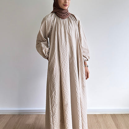 Gina gingham maxi dress