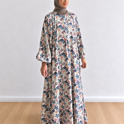 Luna Gathered Floral Maxi Dress