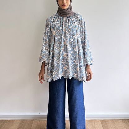 Liora scallop floral blouse