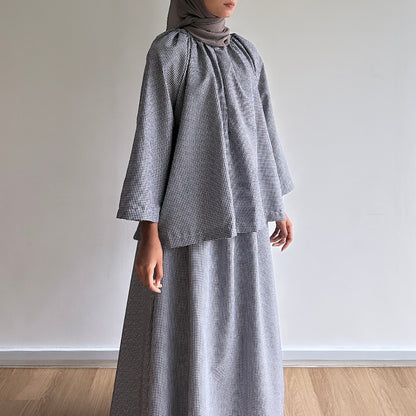 Tania small checkered skirt set
