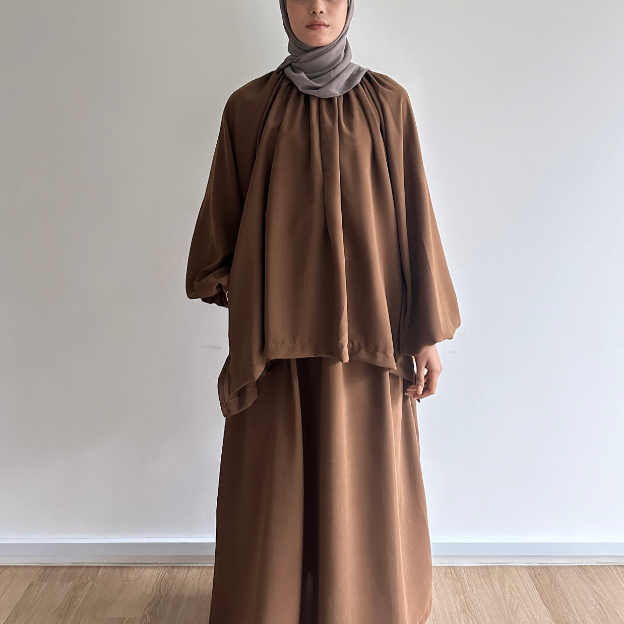 Nika puffy sleeve skirt set