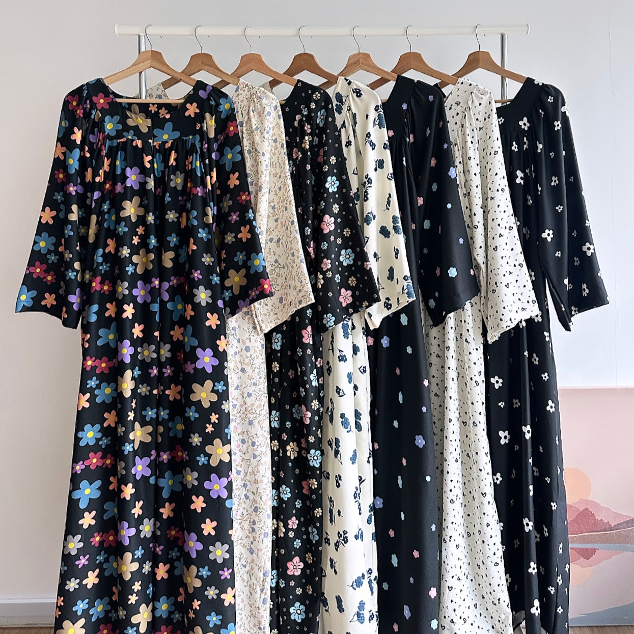 Leora floral maxi dress