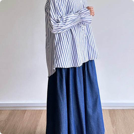Kelly wide denim skirt