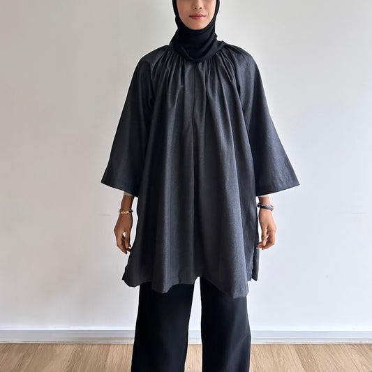Nicole denim raglan tunic
