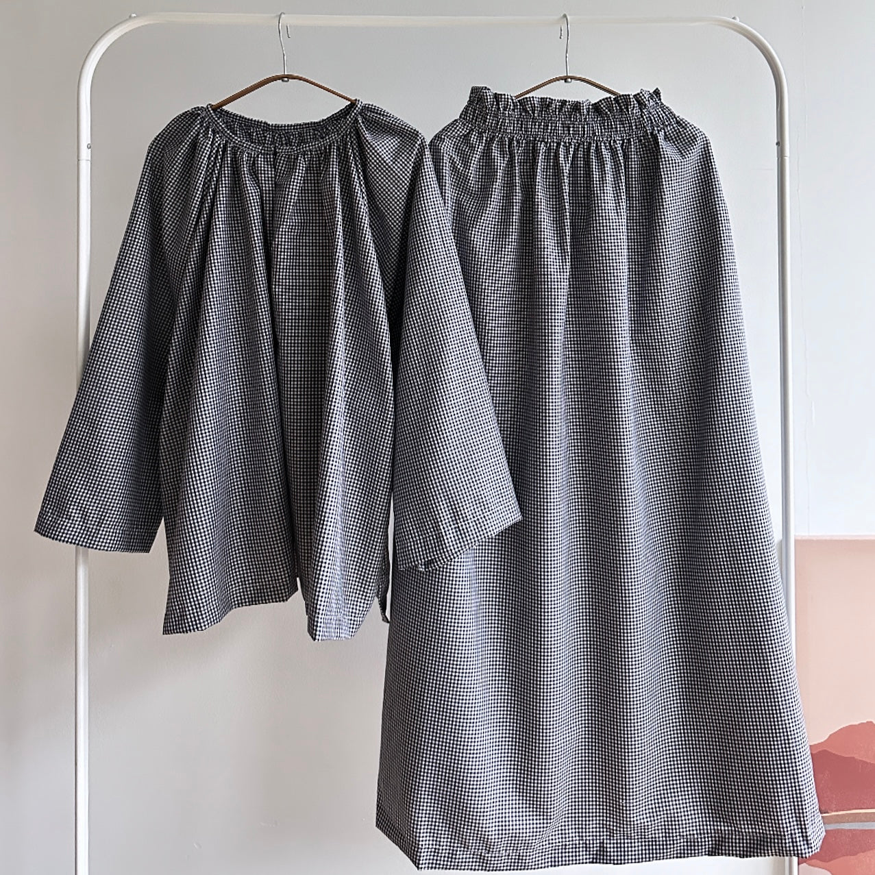 Tania small checkered skirt set