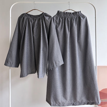 Tania small checkered skirt set