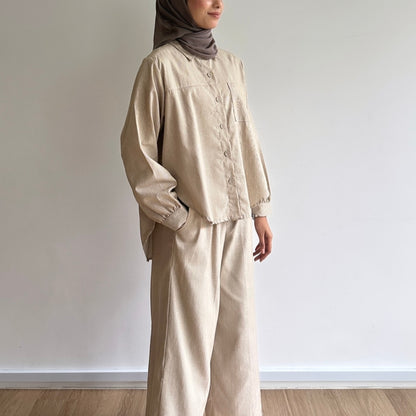 Quinn Striped High-Low Pants set