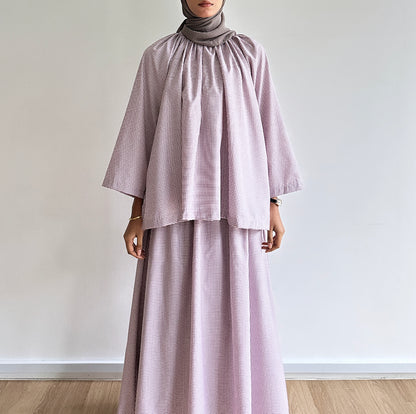 Tania small checkered skirt set