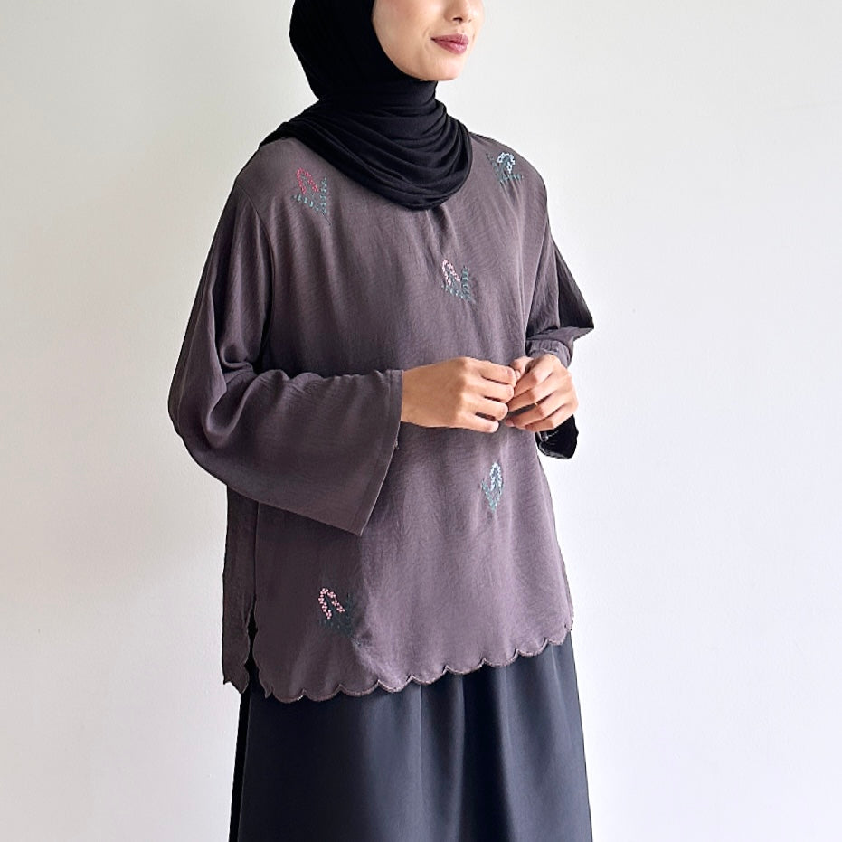 Alene floral embroidered blouse
