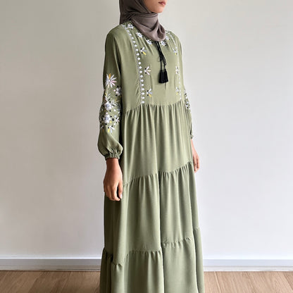 Julia floral embroidered dress