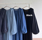 Nicole puffy sleeve denim dress