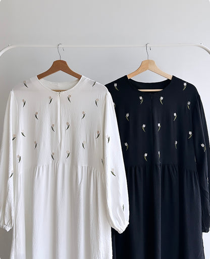 Della embroidered floral dress