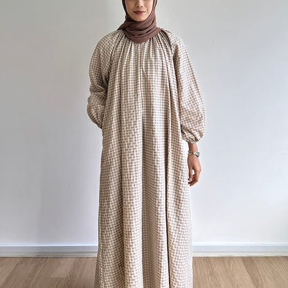 Gina gingham maxi dress
