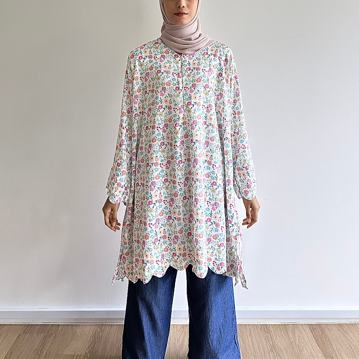 Mel floral printed tunic