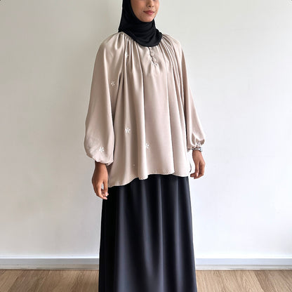 Mel floral embroidery blouse