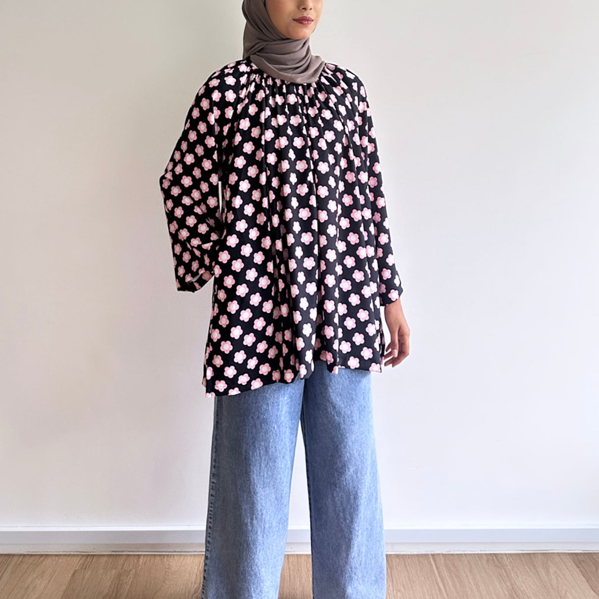 Rika raglan printed blouse