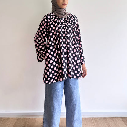 Rika raglan printed blouse