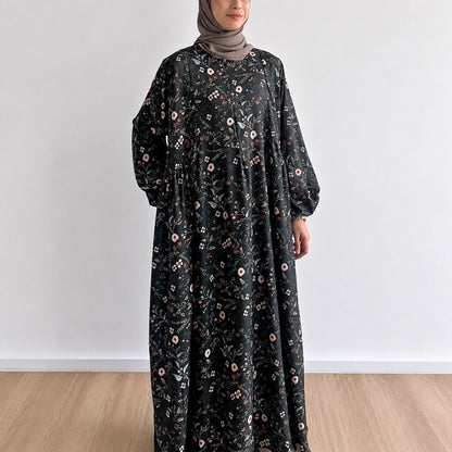 Luna Gathered Floral Maxi Dress