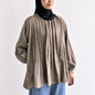 Yara Striped Pleated Blouse