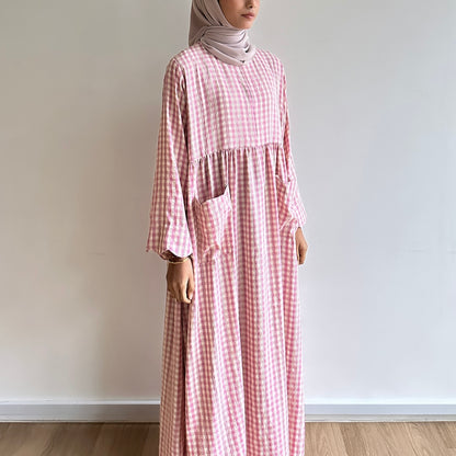 Caryn gingham maxi dress