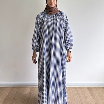 Gina gingham maxi dress