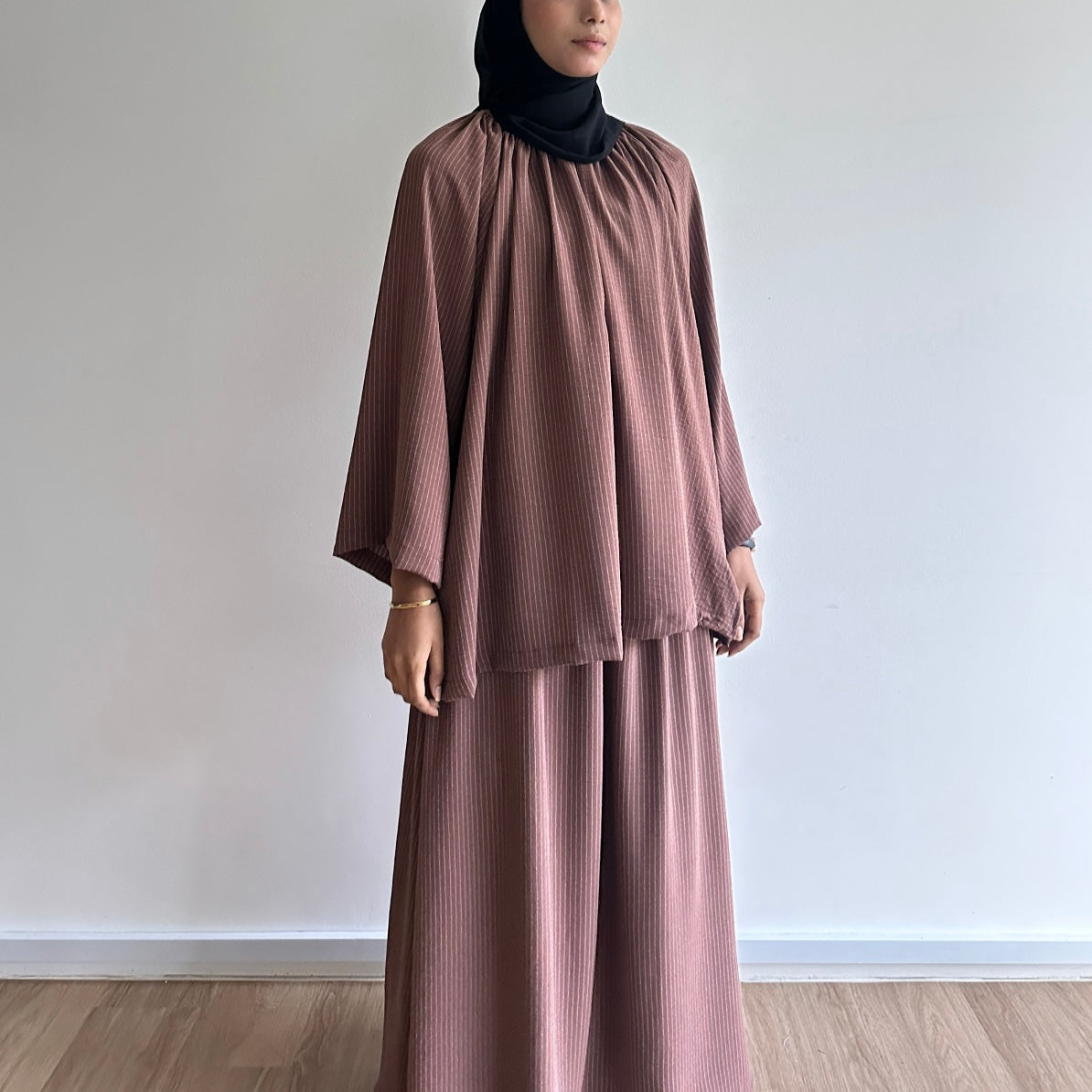 Naia stripe skirt set