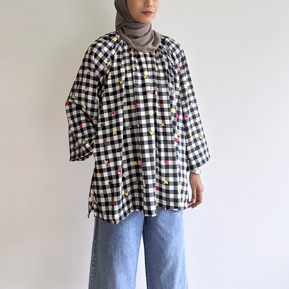 Rika raglan printed blouse