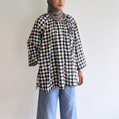 Rika raglan printed blouse