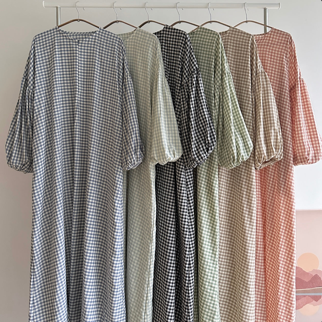 Kayla puffy sleeve dress